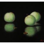 Натюрморт с зелеными яблоками